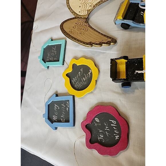 Lot of 28 Wooden Christmas Ornaments Nutcrackers Sleds Candy Canes Soap Box Cars - Picture 10 of 13